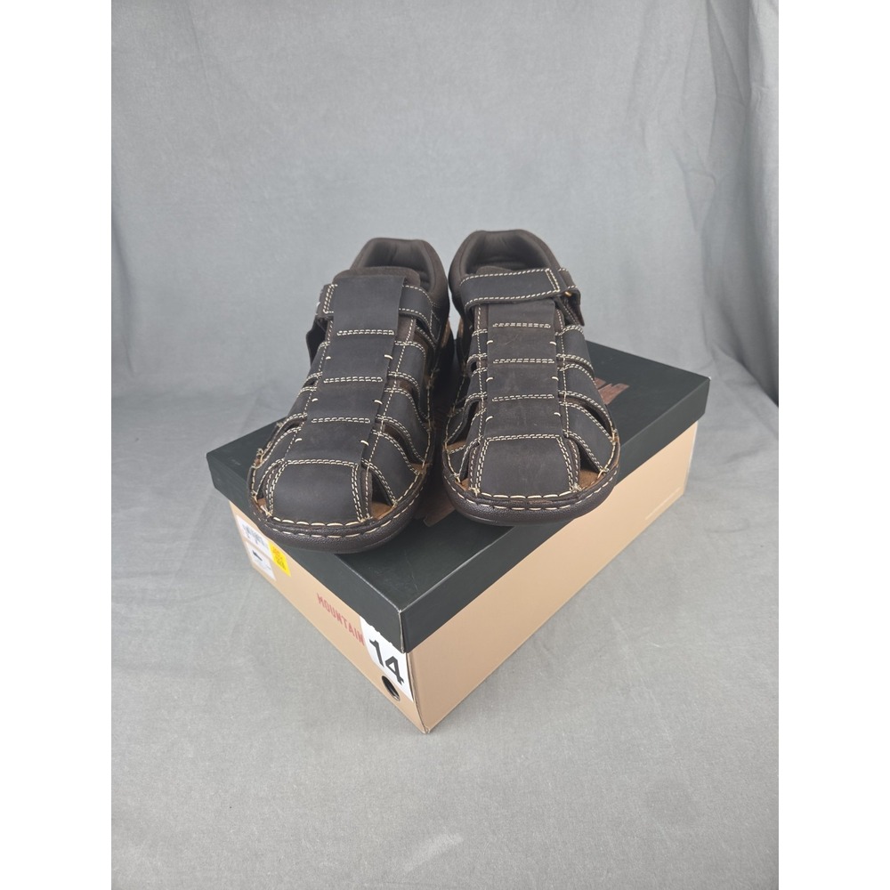 Mountain Creek Mens 14 Brown Leather Diego Sandals Casual Shoes